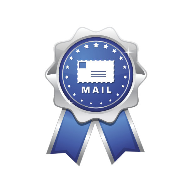 邮件标识蓝色矢量图标设计图片下载