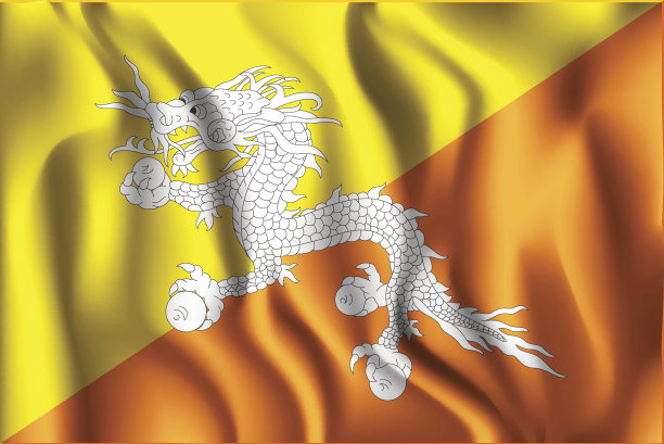 不丹变体第一旗。矩形图标图片下载