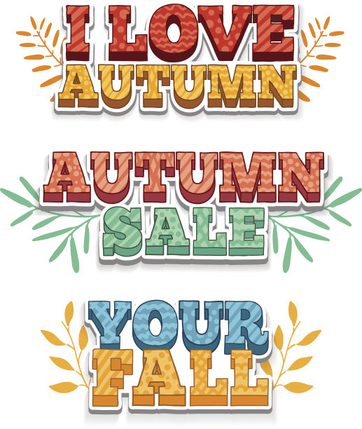 套用彩色秋词卷，卡通风格。图片下载