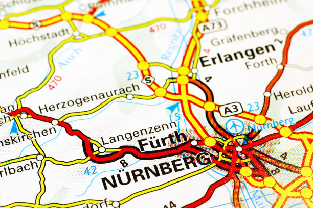 地图上的Nurberg区域图片下载