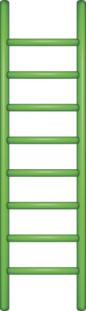 绿色设计的木梯图片下载