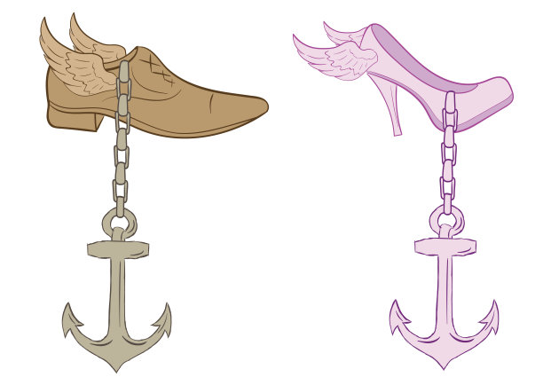 带锚翼鞋图片下载