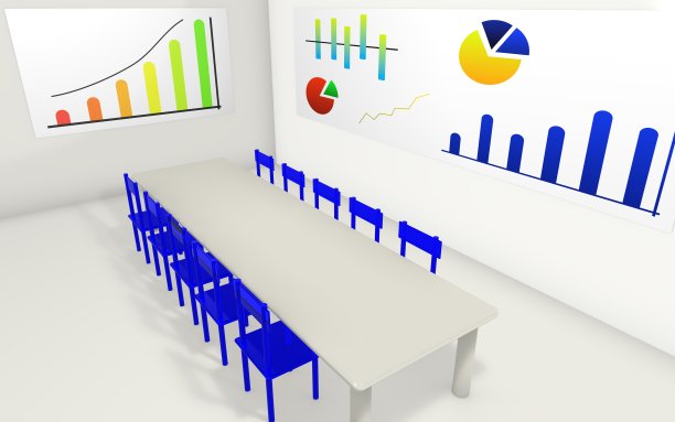 带图表的办公室图片下载