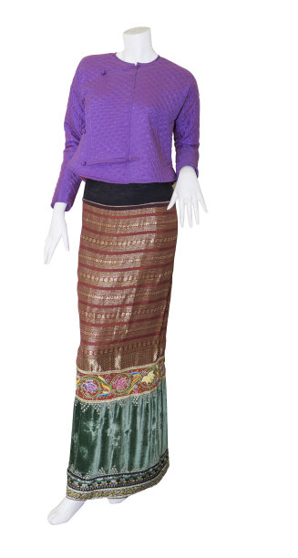 泰国服装纺织模拟模型孤立图片下载