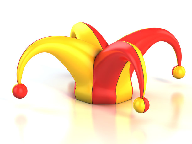 小丑帽孤立在白色图片下载