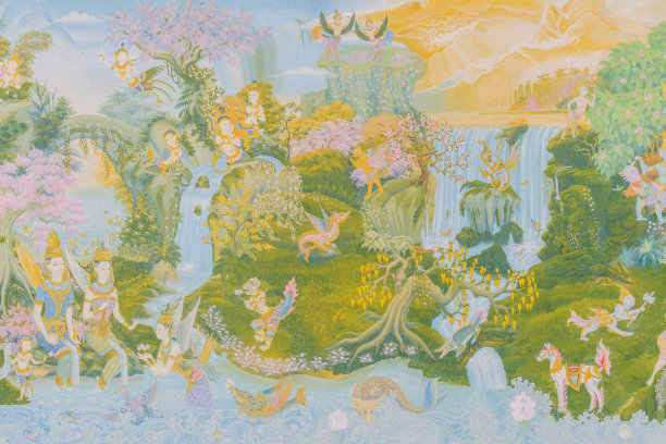 画壁寺庙图片下载