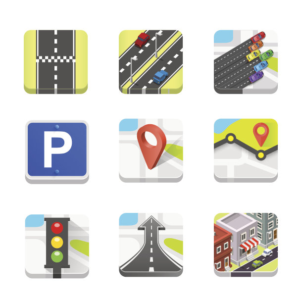 道路图标合集图片下载