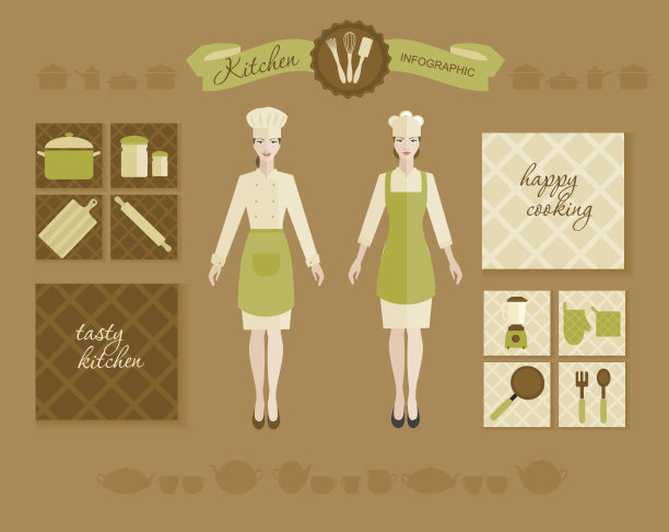 厨房的信息。向量图片下载