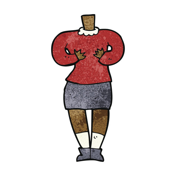 卡通女性身体(添加照片或混搭卡通)图片下载