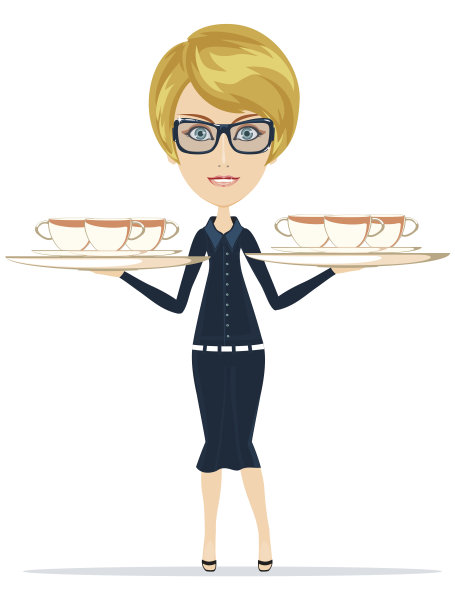 快乐微笑女首席厨师服务员图片下载