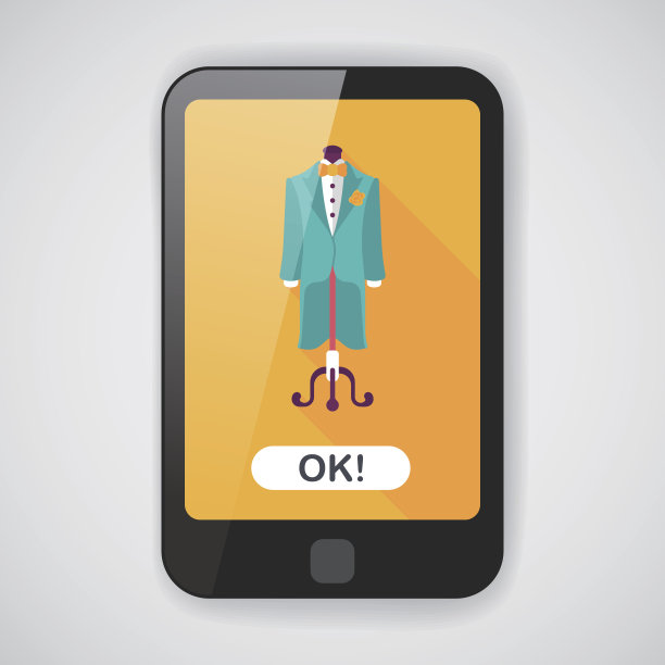 婚礼新郎西装与长影图标，eps10图片下载