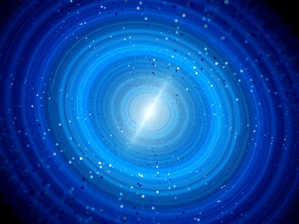 早期带有粒子的蓝色发光太阳系图片下载