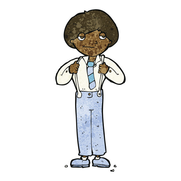 戴牙套的卡通男人图片下载