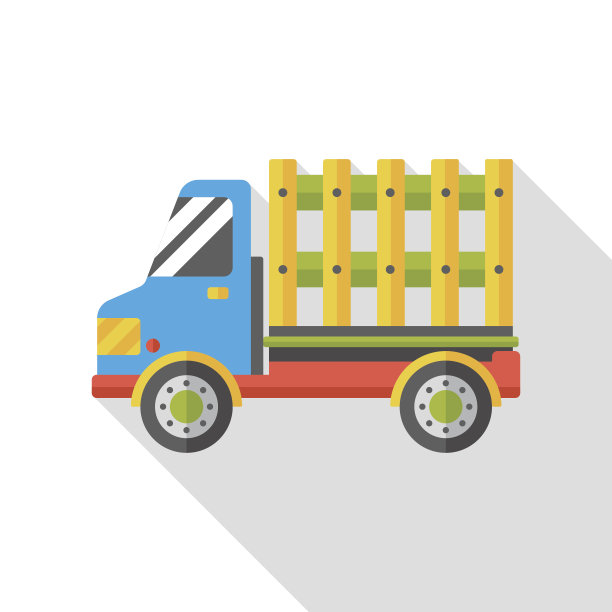 运输卡车平面图标图片下载