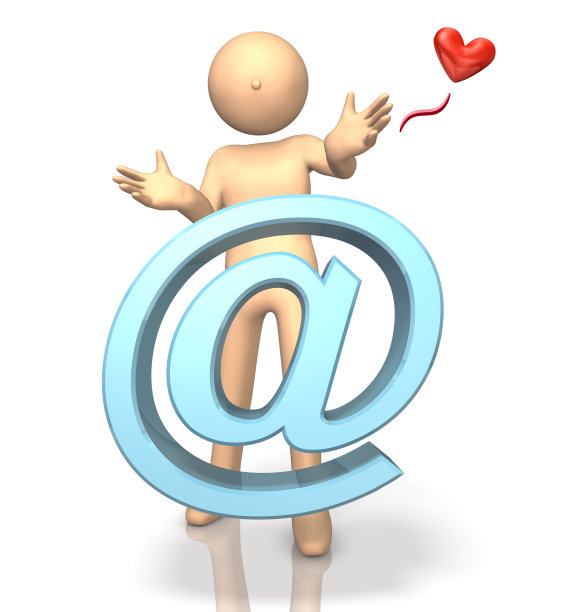 表示@符号的抽象插图图片下载