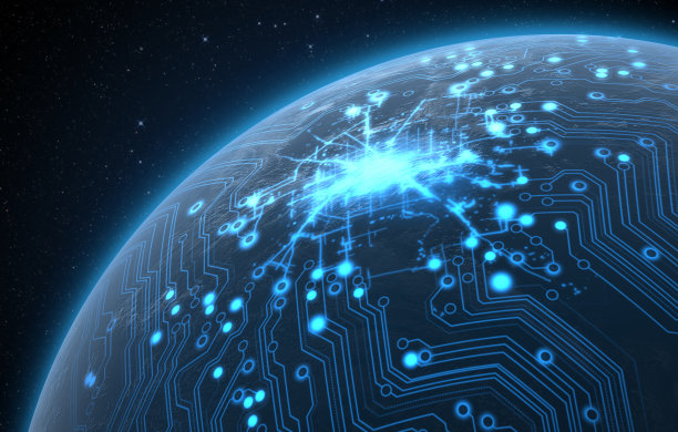 有照明网络的星球图片下载