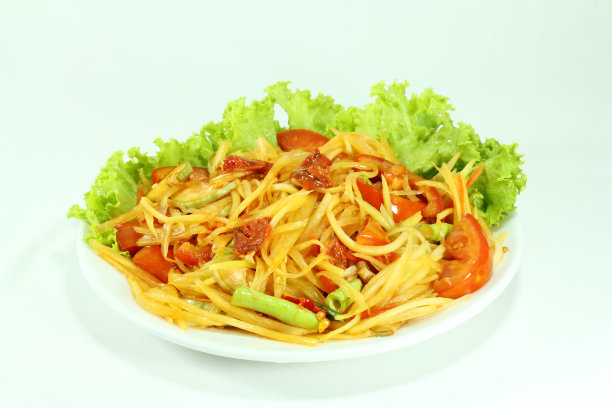 绿色木瓜沙拉图片下载