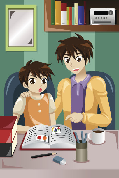 父亲教儿子图片下载