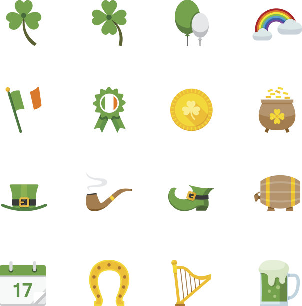 圣帕特里克节图标图片下载