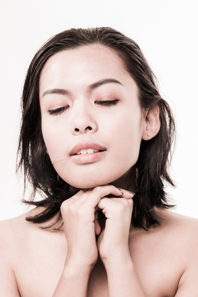 亚洲美女脸部特写肖像图片下载