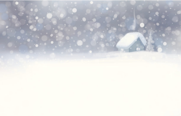 矢量的冬季场景与房子和雪的背景。图片下载