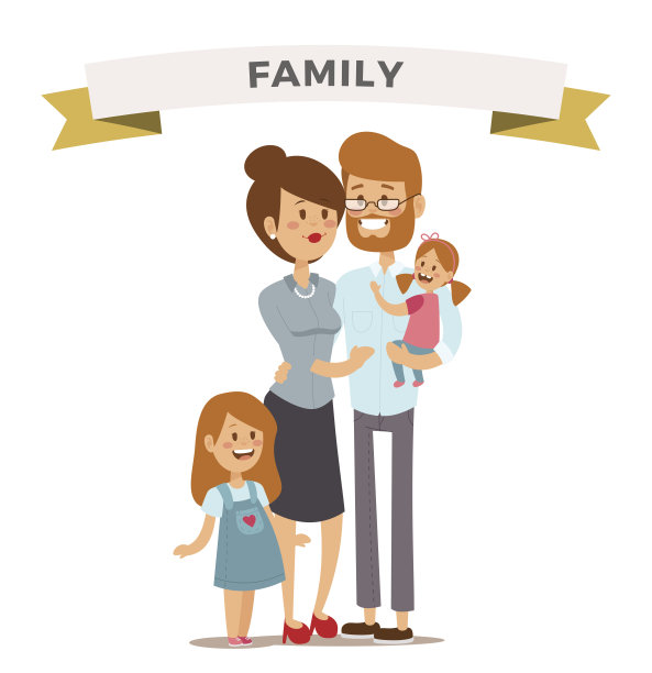 小女孩，女人和男人幸福的家庭夫妻图片下载