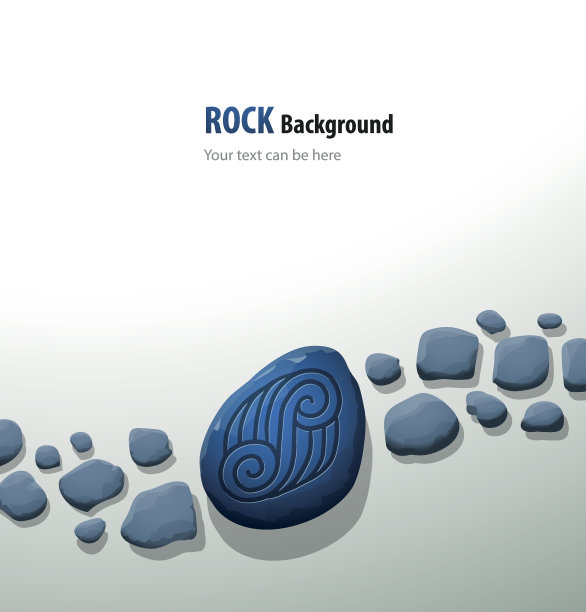 岩石和标志的背景，蓝色图片下载