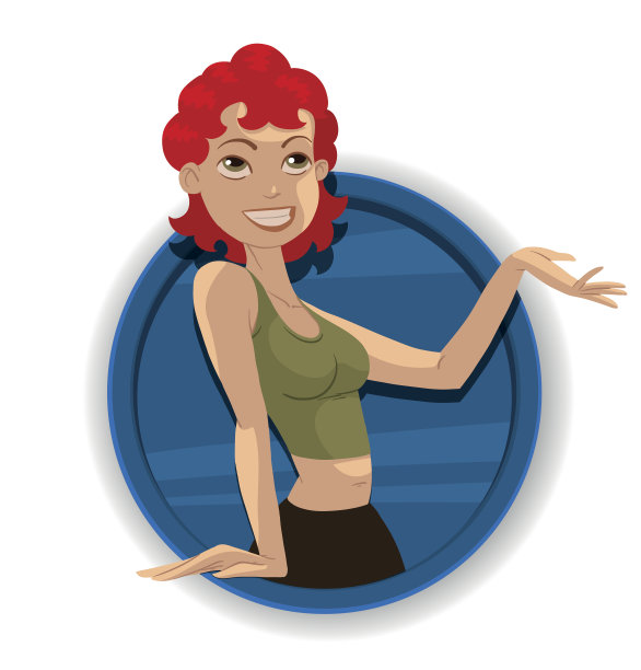 标签美丽女孩在绿色图片下载