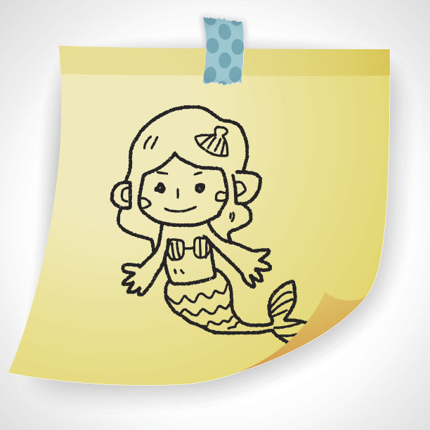 美人鱼涂鸦图片下载