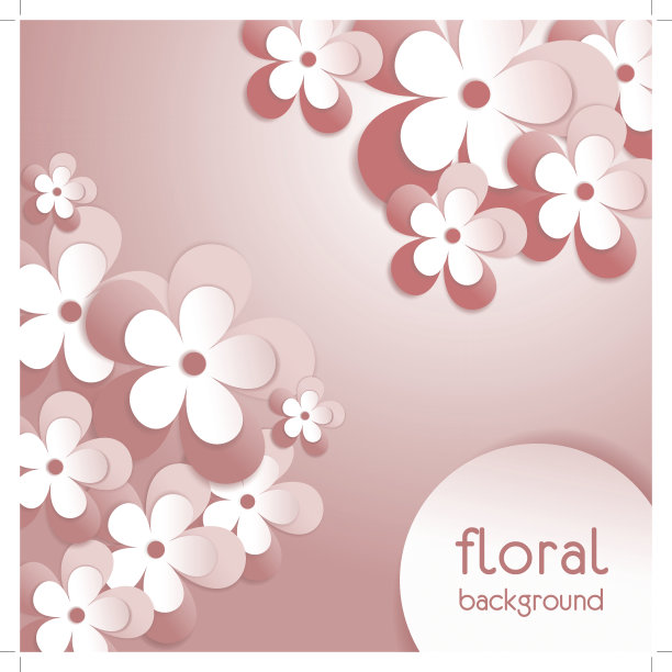 带花的矢量背景图片下载