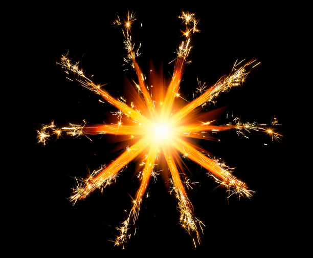 圣诞烟花闪烁着耀眼的光芒图片下载