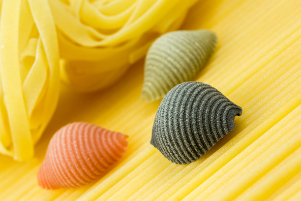 不同种类意大利面的特写镜头图片下载