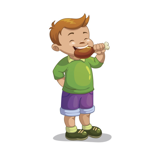 男孩吃鸡图片下载