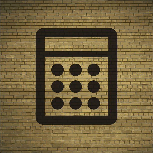 计算器。平坦的现代网页按钮和空间为您的文本。图片下载