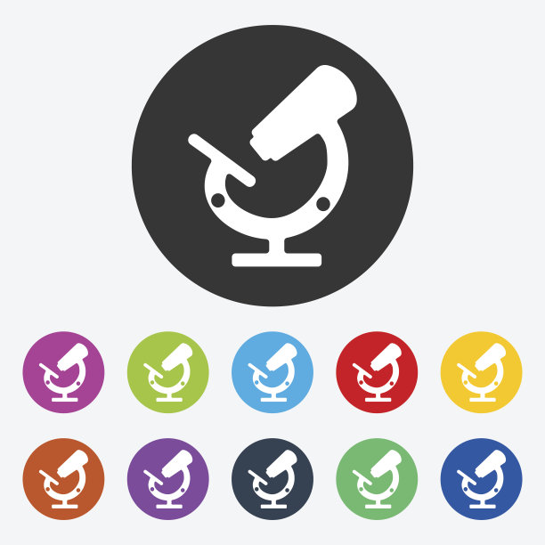 平板现代设计与阴影显微镜图片下载