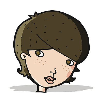 卡通友好的女人图片下载