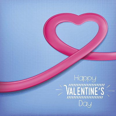 情人节心形彩带(2月14日)图片下载