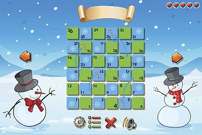 雪人游戏模板图片下载