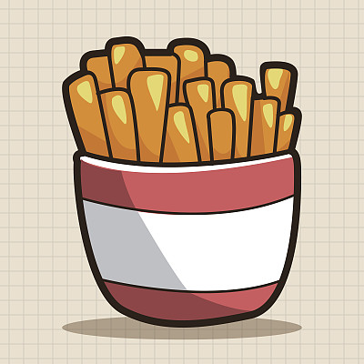 油炸食品主题炸薯条元素图片下载