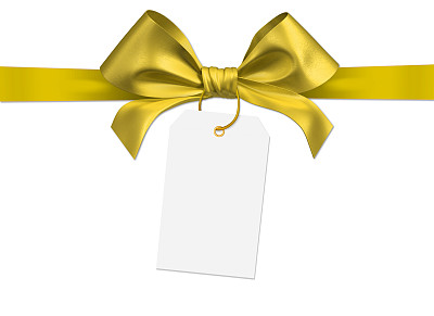 金色丝带蝴蝶结图片下载