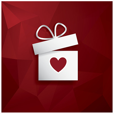 情人节概念插图与礼品盒和心图片下载
