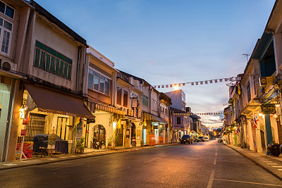 普吉岛的葡萄牙风格老建筑图片下载