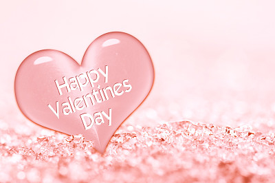 情人节贺卡快乐，粉冰心图片下载