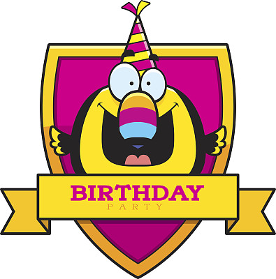 卡通生日巨嘴鸟图形图片下载