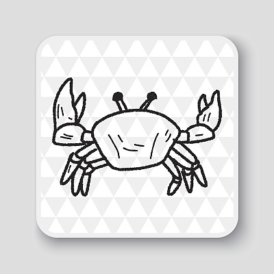 蟹涂鸦图片下载