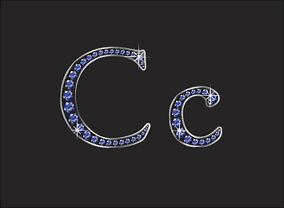 Cc蓝宝石宝石字体与银通道图片下载