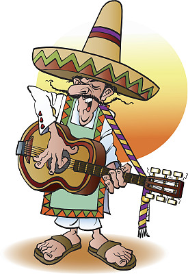 墨西哥的吉他手图片下载