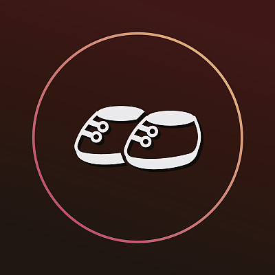 婴儿鞋图标图片下载