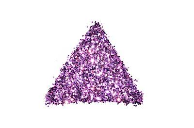抽象的三角形或金字塔紫色闪光闪耀在白色图片下载