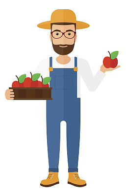 农民收集苹果图片下载